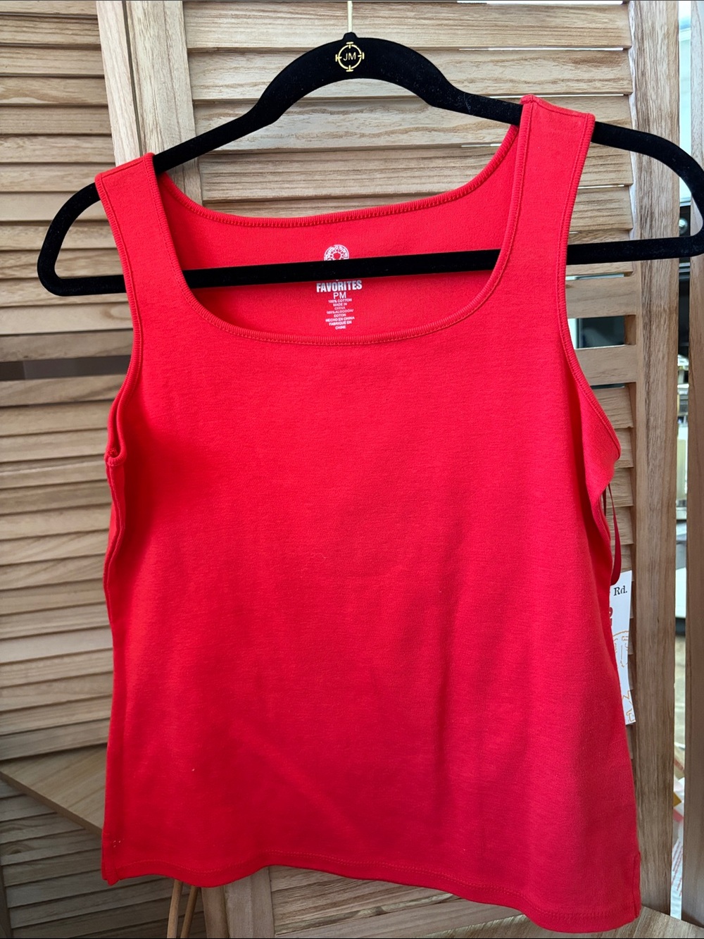 Ruby Rd  Bright Red Tank Top Petite Medium NWT